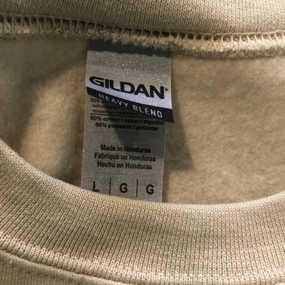 NEW heart tan crewneck handmade - Picture 2 of 4